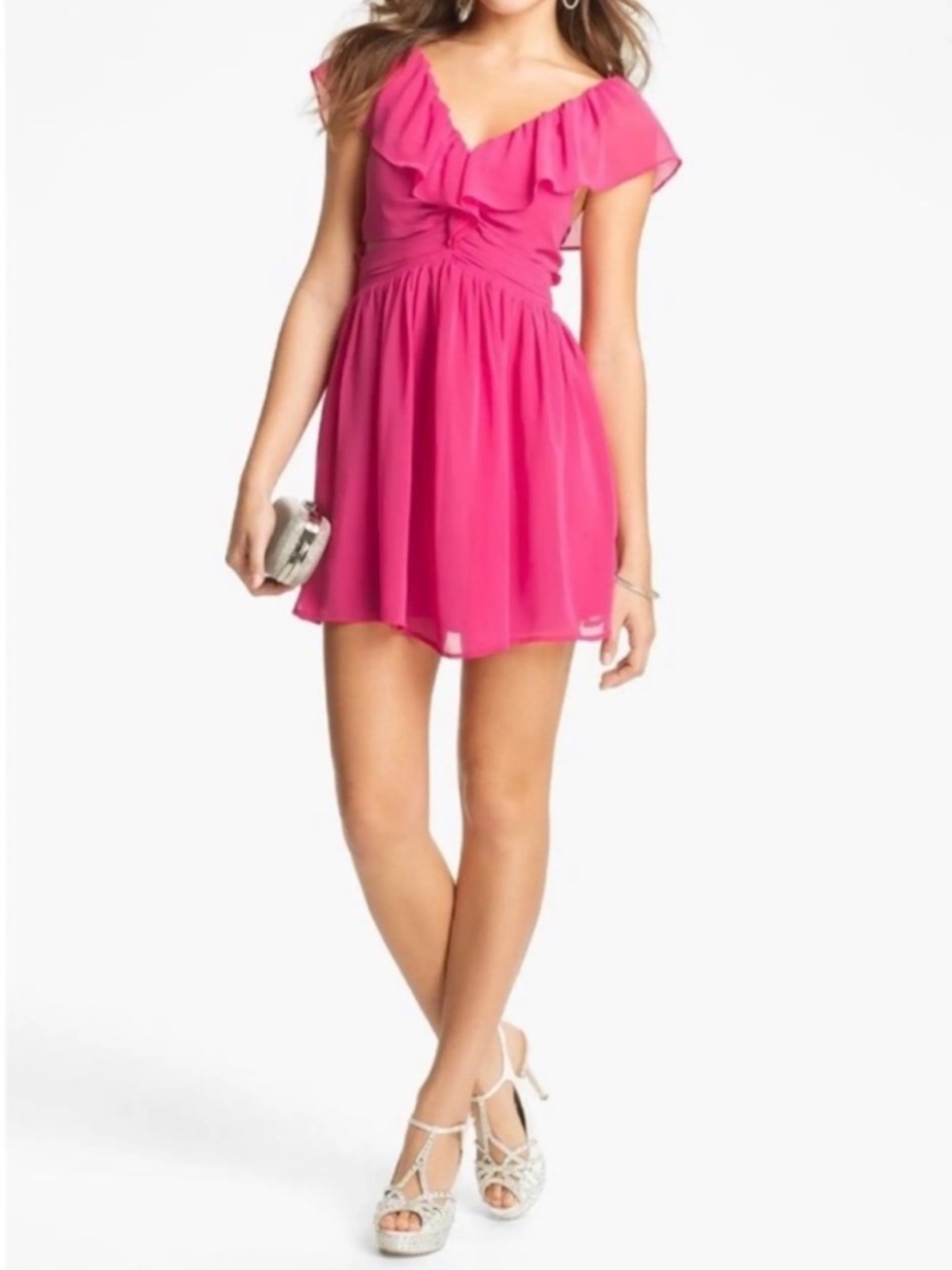 Keepsake Lost Without You Peekaboo Mini Dress in Boysenberry L